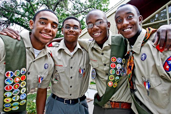 A gathering of Eagle scouts