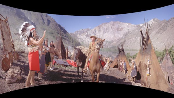 The Blu-ray version of “How the West Was Won” uses a “SmileBox” presentation to reproduce the original curved-screen look of the 1962 film’s