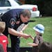 Elko New Market Police Chief Rick Jensen gave out stickers to children at a playground while on patrol Friday. The City Council voted unanimously Thur