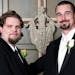 Ian Talty, left, with Nicholas Breid in a photo provided by Breid that was taken at Breid’s wedding.