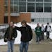 Students walked out of Eden Prairie High School this morning to protest disciplinary action against students who had been seen drinking on photos on t
