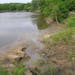 The Minnesota River over about 20 years has cut 115 feet north toward Eden Prairie, undermining the shoreline and causing the river bank to cave in. �