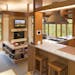 The interior of the Cumberland WI lake home designed by SALA