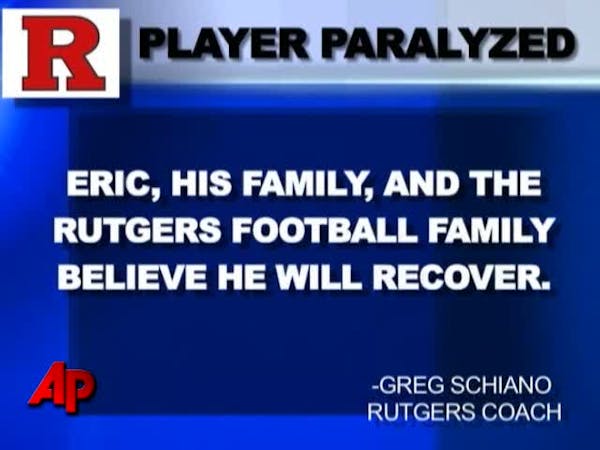 Rutgers Player Paralyzed After Devastating Hit