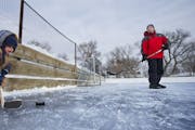 Some hockey lessons at Groveland Park ice rink in St. Paul in 2010.