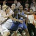 Seattle’s Lauren Jackson, left, tipped the ball away from the Lynx’ Hamchetou Maiga-Ba in the first half Wednesday.