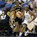 Lynx guard Monica Wright brought the ball upcourt against Tulsa guard Andrea Riley last Sunday as the Lynx crushed the Shock 82-54 at Target Center.
