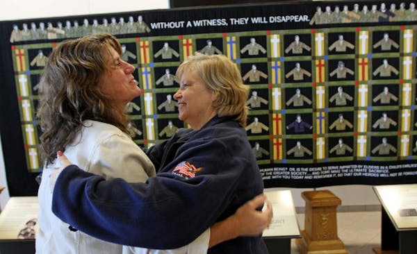 Lost Heroes Art Quilt makes stop in Fridley
