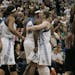 Lindsay Whalen saved a big embrace for teammate Rebekkah Brunson after the Lynx secured an offensive rebound near the end of the fourth quarter of Fri