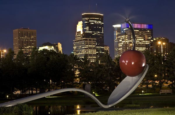 Spoon Bridge and Cherry at Sculpture Garden