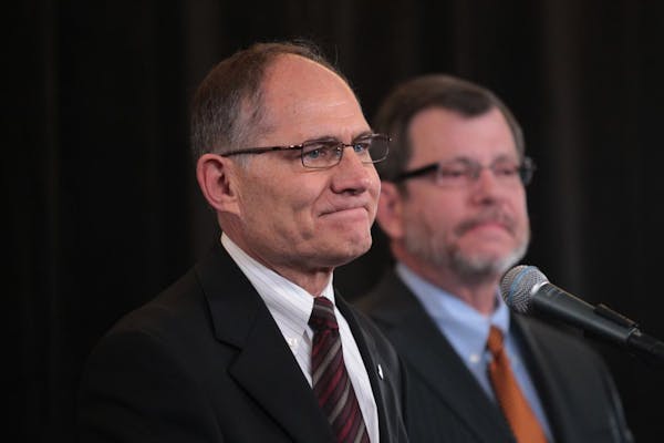 An emotional University of Minnesota athletic director Joel Maturi announced his resignation during a news conference Thursday. Maturi, who will turn 