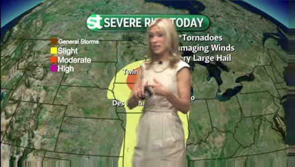 Afternoon forecast: Moderate risk of severe weather