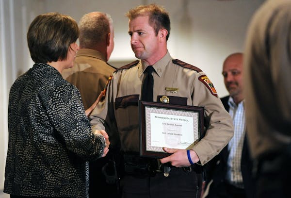 State Patrol Sgt. Jesse Grabow received an award for heroism in 2012.