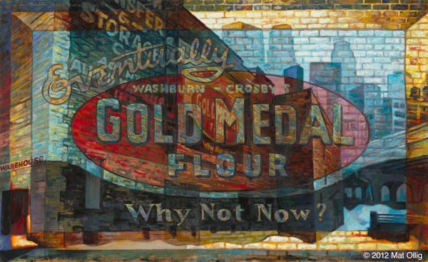 General Mills is recalling a batch of Gold Medal flour produced at a plant in Kansas City. File photo of a painting called "Gold Medal Flour" at a Min