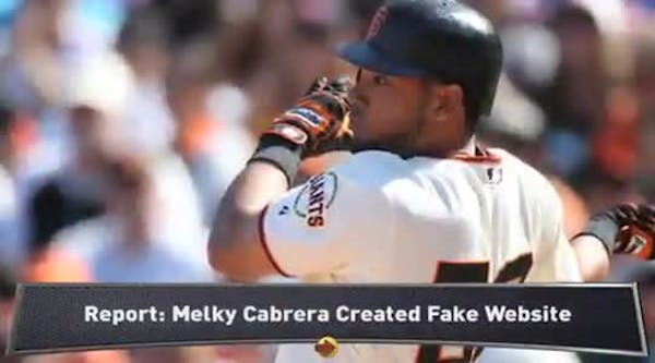 Did Melky Cabrera create fake website?