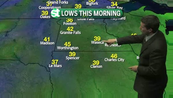 Afternoon forecast: Cool temperatures again tonight