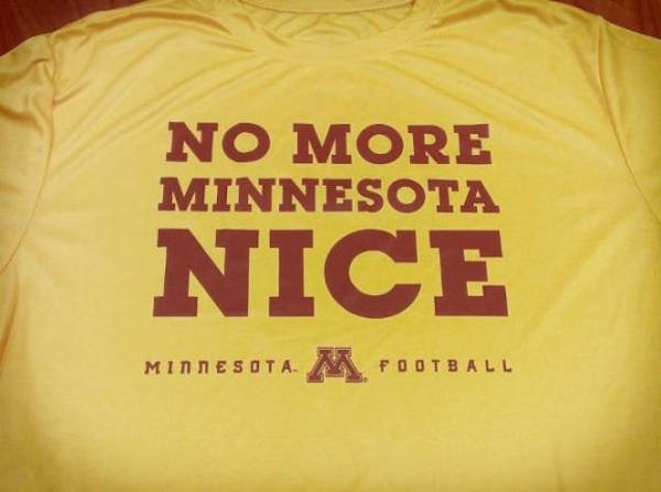 RandBall: Student section football t-shirts: "No more Minnesota nice."