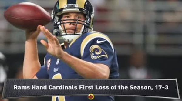 Rams sack Kolb 9 times, top Cardinals