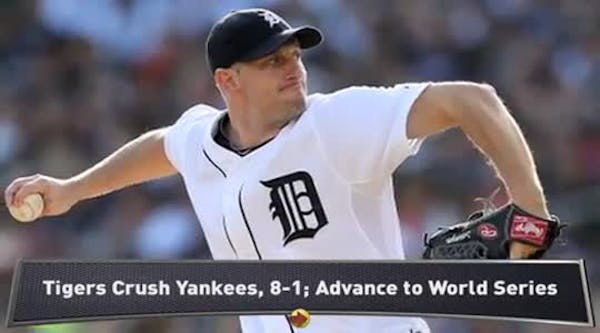 Tigers sweep Yankees; reach World Series