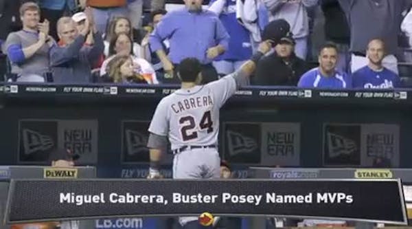 Miguel Cabrera, Buster Posey named baseball MVPs