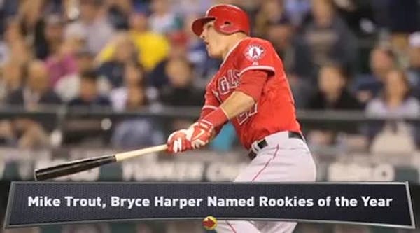 Trout, Harper named Rookies of the Year