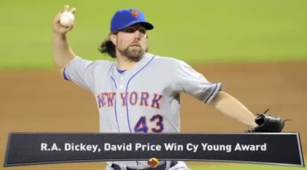 Dickey, Price Win NL, AL Cy Young Awards
