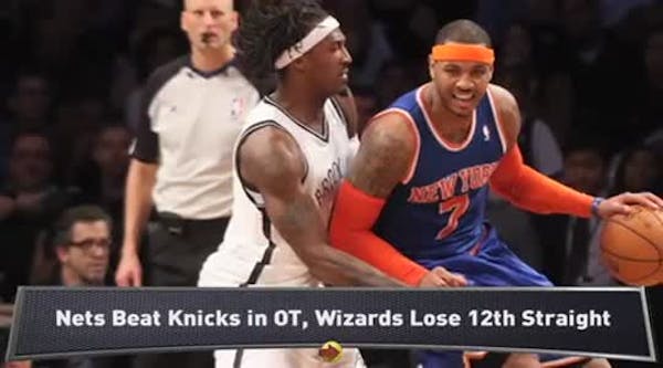 Nets top Knicks; Wizards fall to 0-12