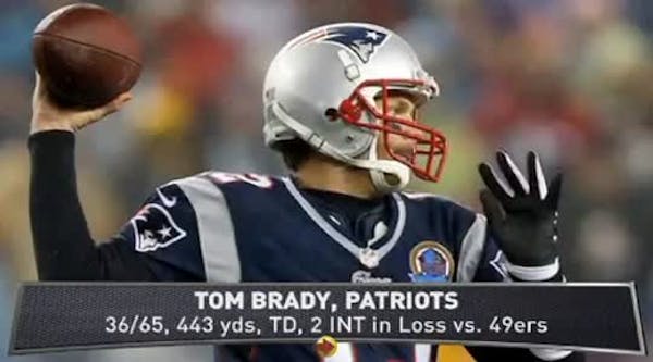 Brady, Patriots fall short against 49ers