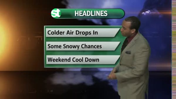 Afternoon forecast: Colder air moving in