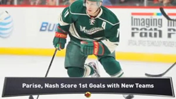 Parise, Nash score goals for new teams
