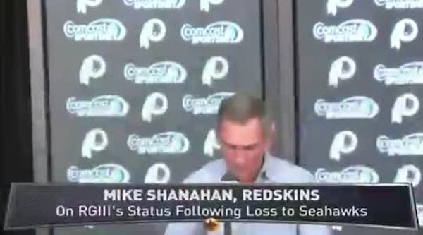 Redskins coach Mike Shanahan on RGIII injury