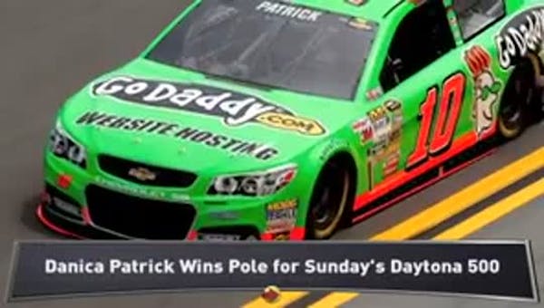 Danica Patrick wins pole for Daytona 500