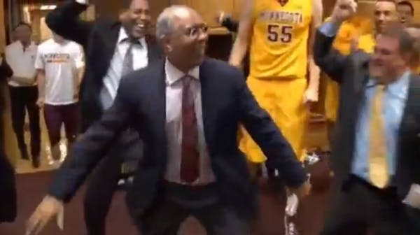 YouTube: Tubby Smith, Gophers dance after beating Badgers