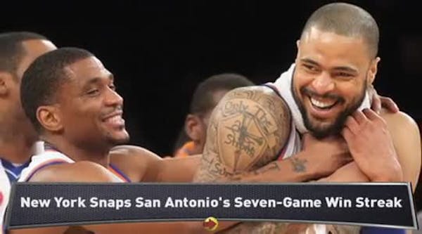 Knicks snap Spurs' winning streak