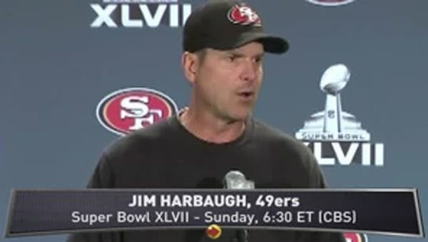 Super Bowl XLVII: Jim Harbaugh on Ravens defense