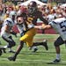 MarQueis Gray ran for a first-half touchdown against New Hampshire in the Gophers’ second game when he was healthy and the unquestioned starter at q