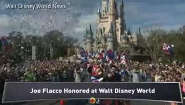 Super Bowl MVP Flacco visits Disney World