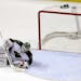 Wild goalie Niklas Backstrom is slow to get up after giving up the game-winning goal to St. Louis Blues' Vladimir Sobotka during overtime of an NHL ho