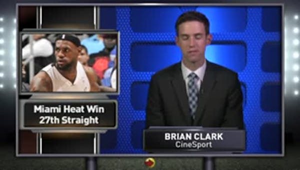 Heat wins 27th in a row; Denver's win streak ends