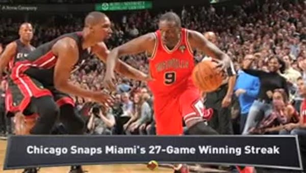 Chicago snaps Miami's winning streak