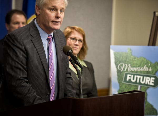 House Speaker Paul Thissen and Majority Leader Erin Murphy discussed the DFLers’ proposed tax surcharge on the state’s top earners.