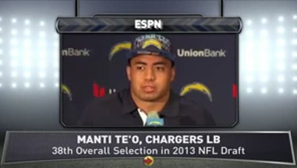 San Diego Chargers introduce Manti Te'o