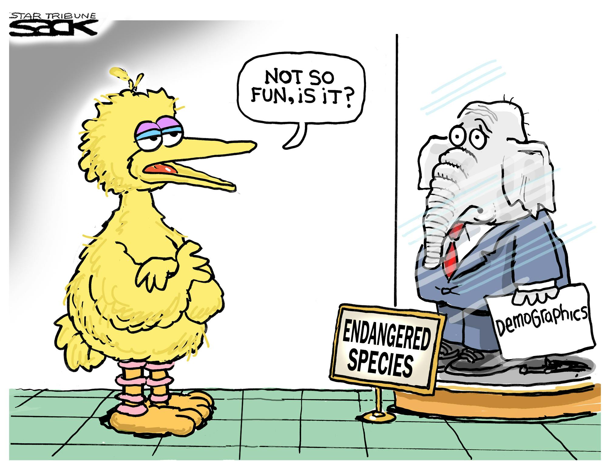 Steve Sack cartoon: Endangered species
