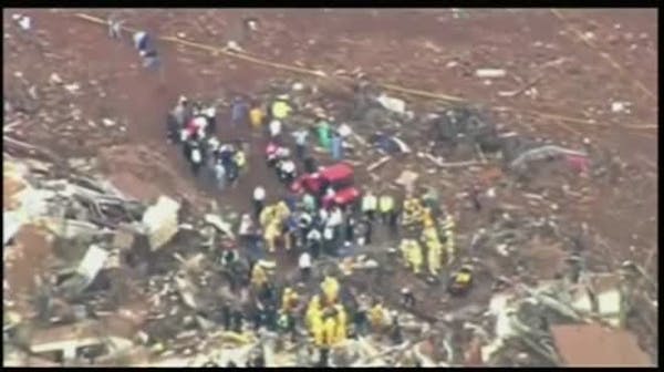 Rescue workers search Oklahoma school