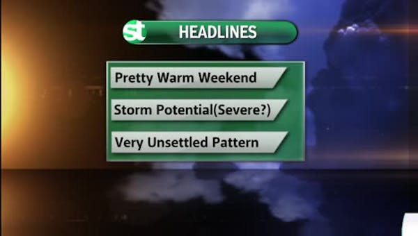 Evening forecast: Warm, stormy weekend on tap