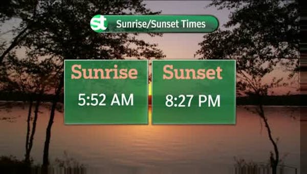 Morning forecast: Warm and sunny, winds S 5-10