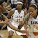 Seimone Augustus, right, and Rebbekah Brunson are two of the veterans hoping to lead the Lynx to another WNBA title.