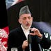 Afghan President Hamid Karzai speaks at a press conference during a ceremony at a military academy on the outskirts of Kabul, Afghanistan.