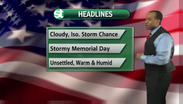 Morning forecast: Cloudy, chance of showers, high of 64
