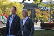 Vince Vaughn, left, and Owen Wilson on the Google campus in “The Internship.”